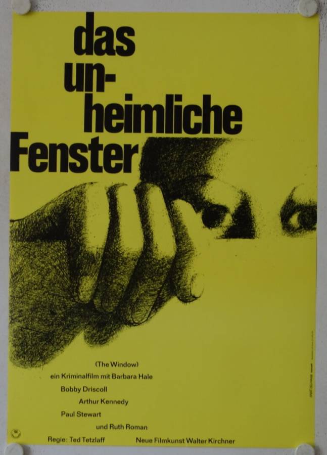 Das unheimliche Fenster originales deutsches Filmplakat (R60s)